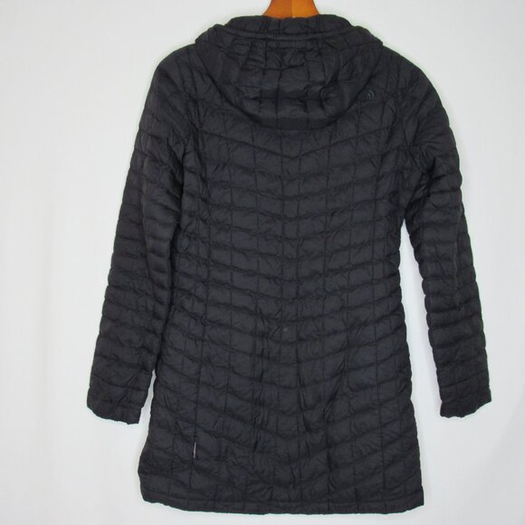 The North Face Quilted Thermoball Black Hooded Winter Parka Women's M Medium - Picture 8 of 10